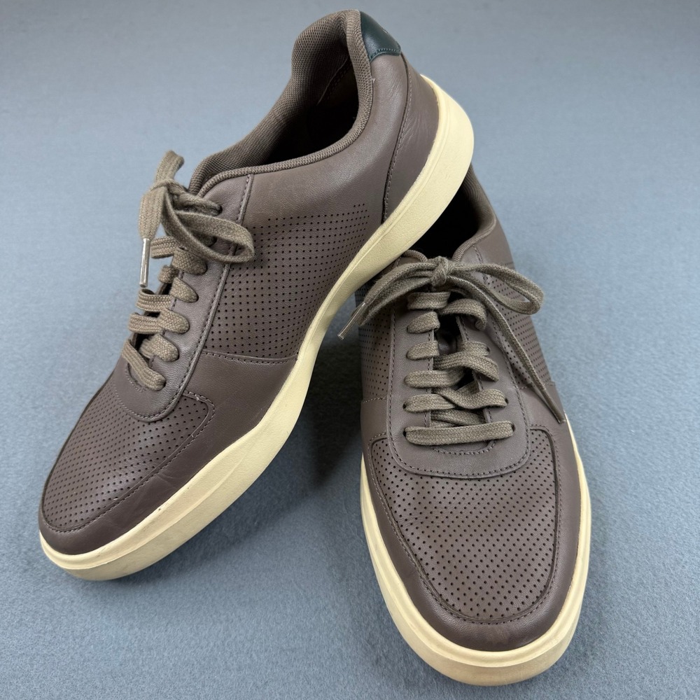 Cole Haan Grand Crosscourt Sneaker Mens 9.5 Brown Leather Perforated Low Top